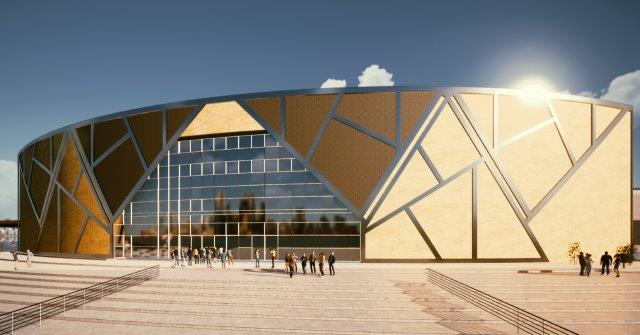 Arena and sports complex rendering