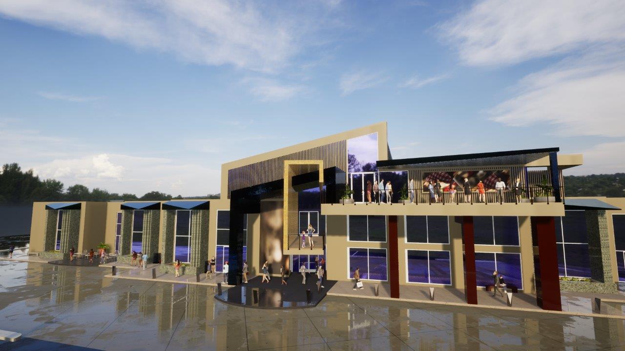 Hospitality and entertainment pavilion rendering