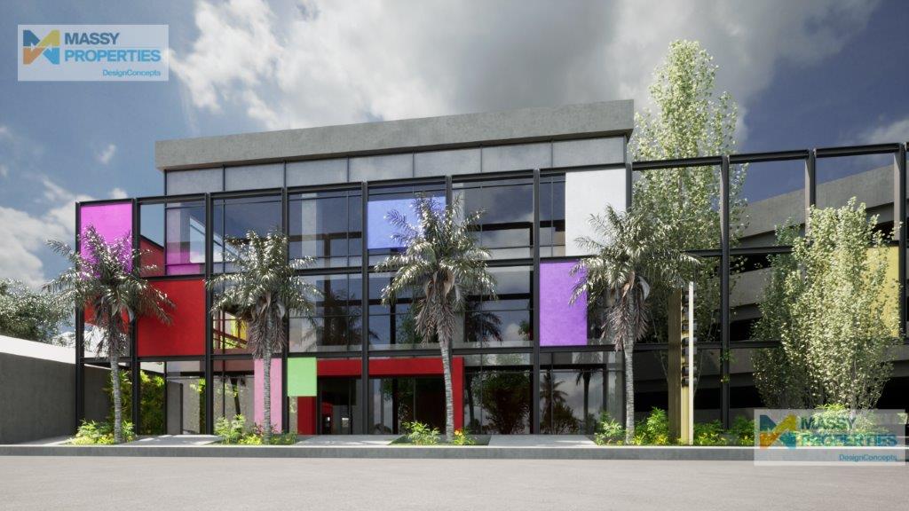 Retail storefront renovation with glass facade